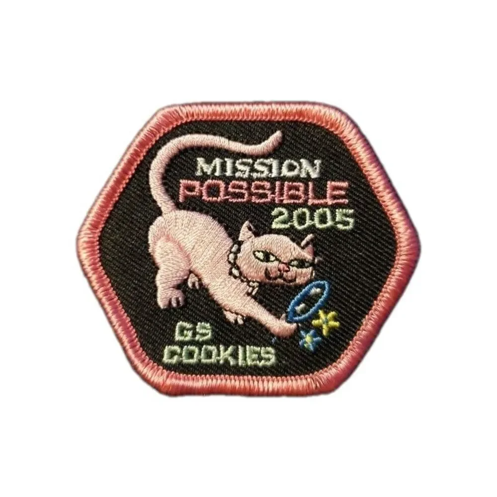 Girl Scout Cookies Mission Impossible 2005 Patch Cat Sew On Badge